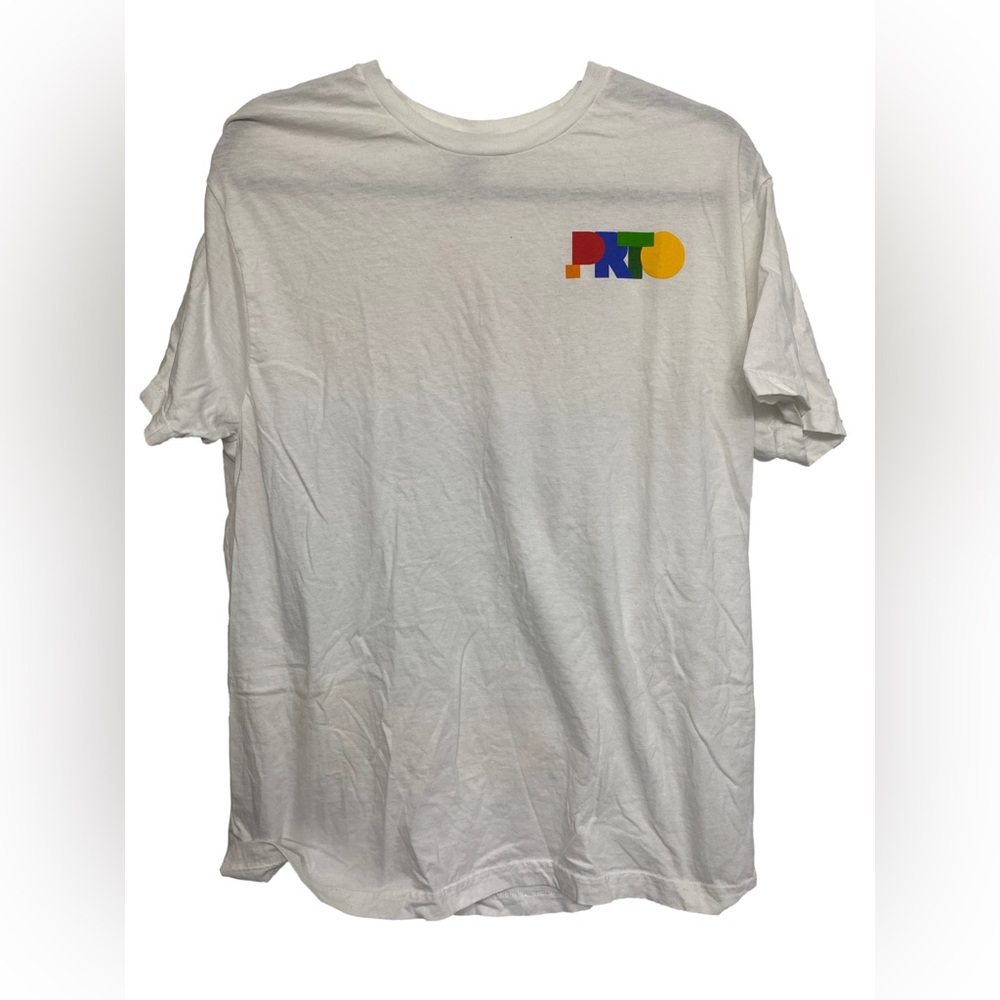 PRTO "TAKEOVER" Graphic T-Shirt - White - Size Large